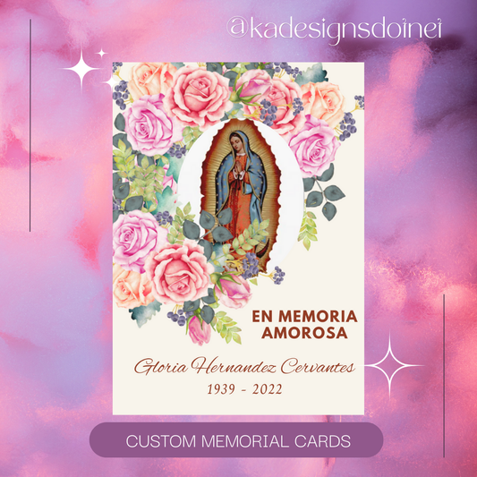 Custom Memorial Cards