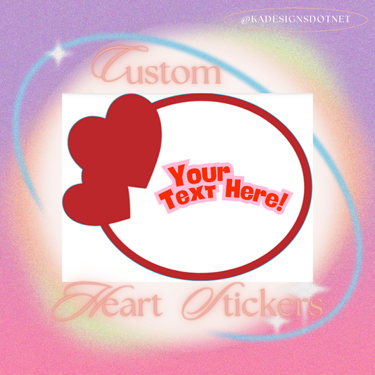 Custom Heart Stickers