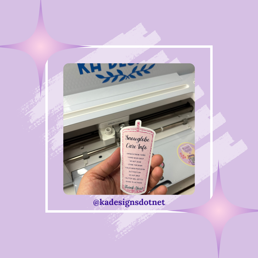 #144 Snowglobe Cup Care Sticker (30 stickers per order)