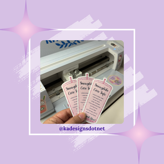 #144 Snowglobe Cup Care Sticker (30 stickers per order)