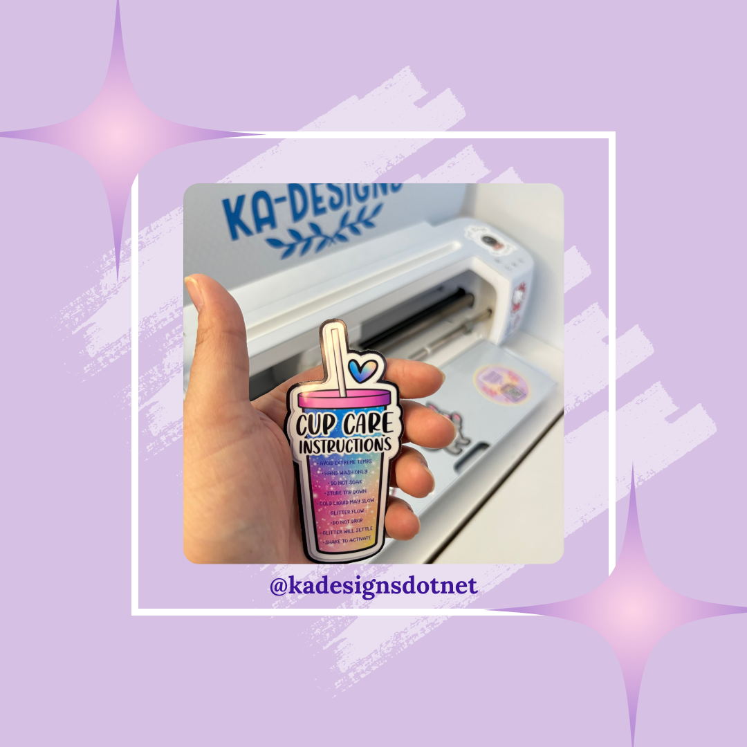 #124 Cup Care Sticker (30 stickers per order)