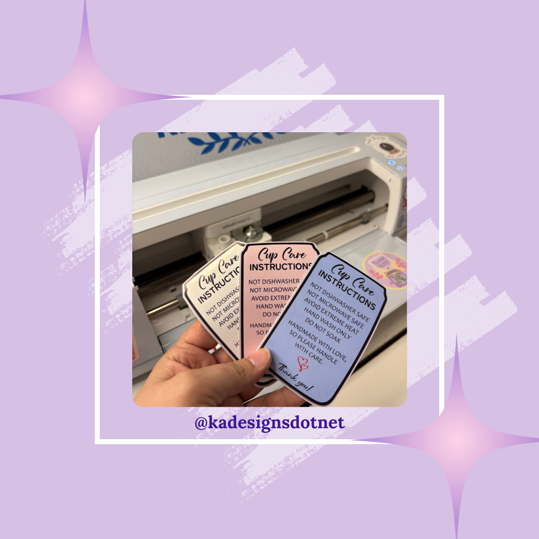 #143 Cup Care Sticker (30 stickers per order)