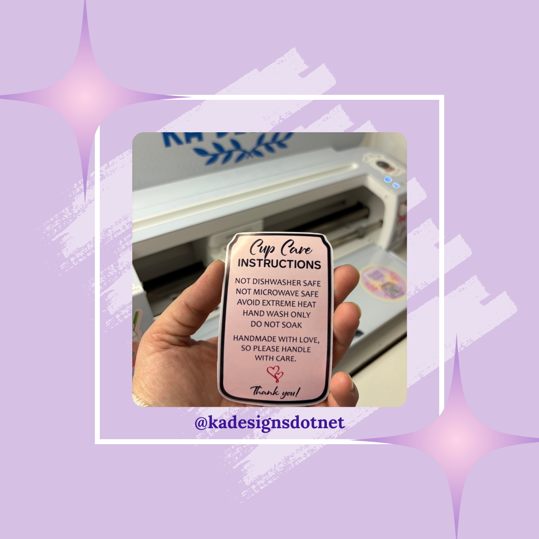 #143 Cup Care Sticker (30 stickers per order)